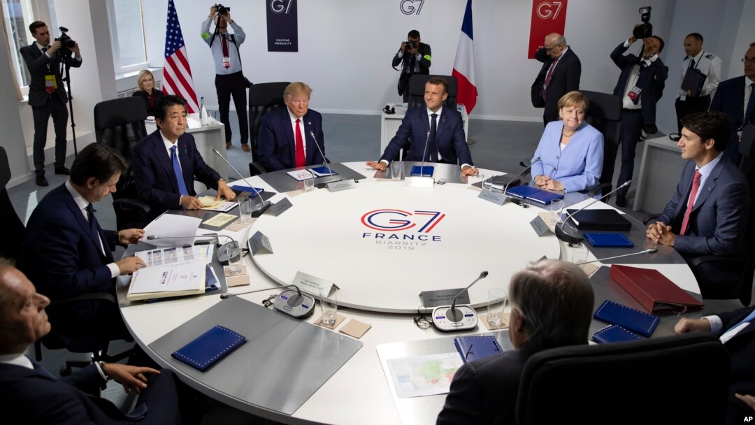 Los líderes del G7 durante el encuentro celebrado en Biarritz, Francia, el 26 de agosto de 2019.