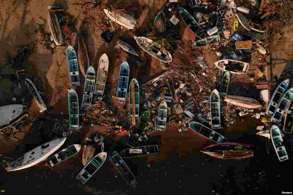 Debris and damaged boats are seen in the aftermath of Hurricane Otis, in Acapulco, Mexico, Nov. 1, 2023.