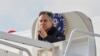 Secretary of State Antony Blinken arrives at Incirlik Air Base near Adana, Turkey, Feb. 19, 2023. (Clodagh Kilcoyne/Pool Photo via AP)