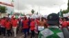 Yadda zangar-zangar NLC ta kankama a Abuja (Hoto: Facebook/NLC)
