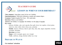 LLE-A Lesson 18