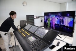 Lee Sang-heon, CEO of Metalocat, who created virtual stage for virtual girl group MAVE, works in Seoul, South Korea, February 28, 2023. (REUTERS/Kim Soo-hyeon)