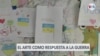 Niños ucranianos plasman sus emociones en un muro de Varsovia