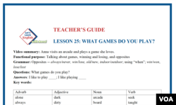 LLE-A Lesson 25