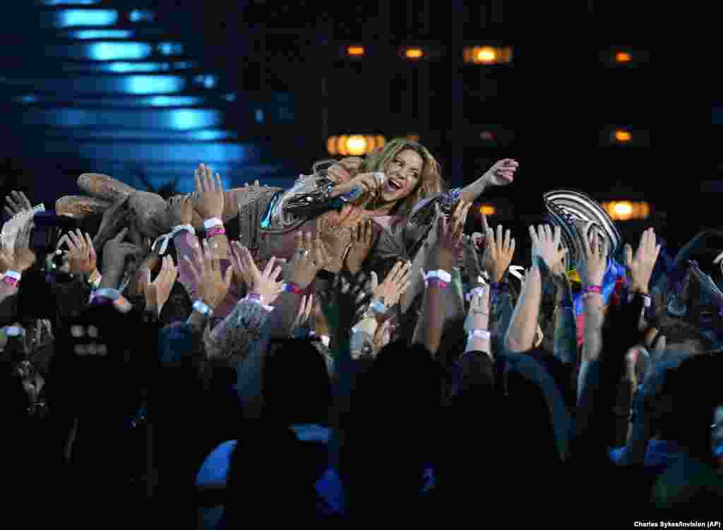 Shakira performs during the MTV Video Music Awards, Sept. 12, 2023, at the Prudential Center in Newark, New Jersey.
