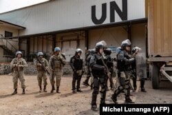 Walinda amani wa Umoja wa Mataifa nchini Jamhuri ya Kidemokrasia ya Congo (Photo by Michel Lunanga / AFP)
