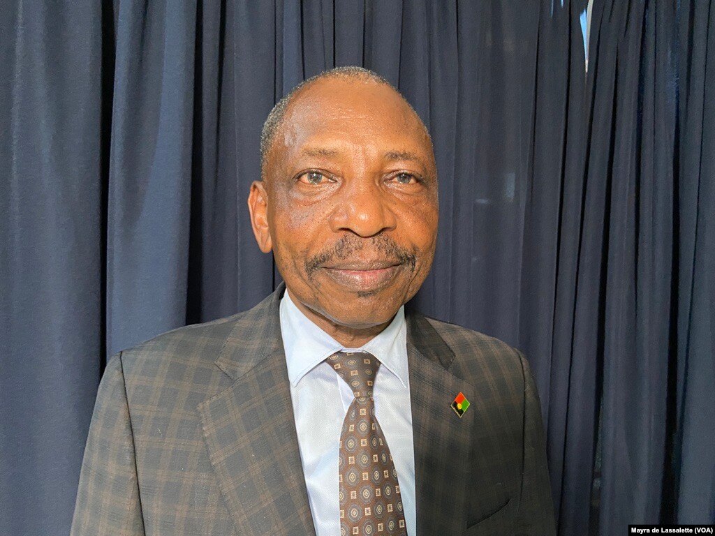 Benedito Daniel, kiongozi wa PRS - chama cha Social Renewal Party cha Angola na mgombea wa urais katika uchaguzi wa August 24, 2022, Luanda, Angola.