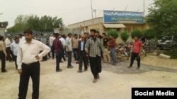 Farmers protest in Bavi, south of Iran.