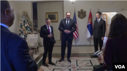 Susret u Beogradu predsednika Srbije Aleksandra Vučića i specijalnog savjetnika u State Departmentu Dereka Cholleta. (foto: printscreen)
