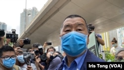 资料图片：香港壹传媒创办人黎智英。(美国之音 汤惠芸)