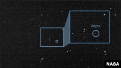 This image shows light from the asteroid Didymos and its orbiting moonlet Dimorphos. It is a combination of 243 images taken by the Didymos Reconnaissance and Asteroid Camera for Optical navigation (DRACO) on July 27, 2022. (NASA JPL DART Navigation Team)