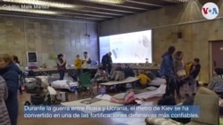 Residentes de Kiev, más de un mes viviendo bajo tierra