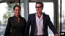 US actors Angelina Jolie and Brad Pitt.
