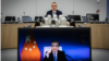 北约秘书长斯托尔滕贝格(Jens Stoltenberg)2021年9月27日与中国国务委员兼外长王毅举行视讯对话（北约照片）