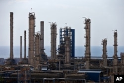 FILE - A general view of a petrochemical complex in the South Pars gas field in Asalouyeh, Iran, on the northern coast of Persian Gulf, Nov. 19, 2015.