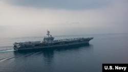 The aircraft carrier U.S.S. Carl Vinson is among several U.S. warships traveling to waters near the Korean Peninusula.