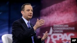 美国共和党全国委员会主席普列巴斯在华盛顿举行的保守派政治行动会议上讲话 (2016年3月4日)