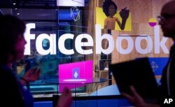 The demo booth at Facebook's annual developer conference last week in San Jose, California.