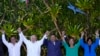 Mandatarios de países sudamericanos posan durante la Cumbre Amazónica en Belem, Brasil, el 8 de agosto de 2023.