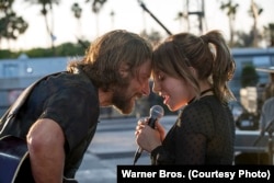 A scene from "A Star is Born" with Bradley Cooper and Lady Gaga Description: A scene from "A Star is Born," with Bradley Cooper and Lady Gaga