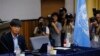 지난 2013년 8월 서울 연세대학교 새천년홀에서 열린 유엔 북한인권 조사위원회(COI) 공개 청문회에서 탈북자 신동혁 씨가 정치범수용소 생활에 대한 질문에 답변하고 있다.