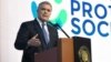 Iván Duque habló sobre la decisión de las objeciones de la JEP y la orden de libertad de Jesús Santrich, durante su participación en el Foro Sectorial ‘Hablemos de protección social’, en Bogotá.