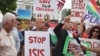 库尔德人在华盛顿白宫前示威，要求消灭“伊斯兰国”（ISIS)恐怖主义。（2014年8月9日）