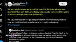 Freedom House kêu gọi Việt Nam phóng thích Phan Vân Bách