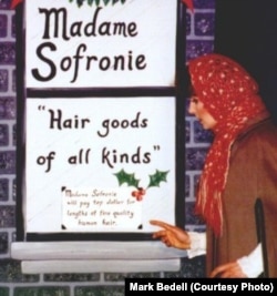Della at Madame Sofronie's Shop. From a production of The Gift of the Magi, Dramatized by Mark Bedell. (Photo courtesy of Mark Bedell - the KrackerjackTheatre company)