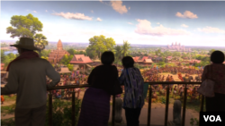 3D drawings depicting Angkorian era by North Korean artists were displayed at the Angkor Panorama Museum, in Sieam Reap province. (Pin Sisovann/VOA Khmer)
