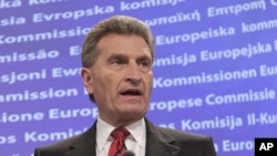 European Commissioner for Energy Guenther Oettinger said the EU would be will to help Urkaine (file picture).
