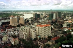 The central business district of Vietnam's southern economic hub Ho Chi Minh City.