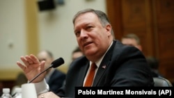 El secretario de Estado de EE.UU., Mike Pompeo, testifica ante el Comité de Asuntos Exteriores de la Cámara de Representantes, el 23 de mayo de 2018.
