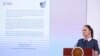 La presidenta mexicana Claudia Sheinbaum habla después de leer una carta a enviar al presidente electo de EEUU, Donald Trump, advirtiendo que los aranceles causarían inflación y pérdida de empleos en ambos países. En la Ciudad de México, México, el 26 de noviembre de 2024.