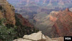 The Grand Canyon at dusk.