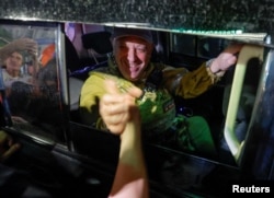 Wagner mercenary chief Yevgeny Prigozhin leaves the headquarters of the Southern Military District amid the group's pullout from the city of Rostov-on-Don, Russia, June 24, 2023. (REUTERS/Alexander Ermochenko)