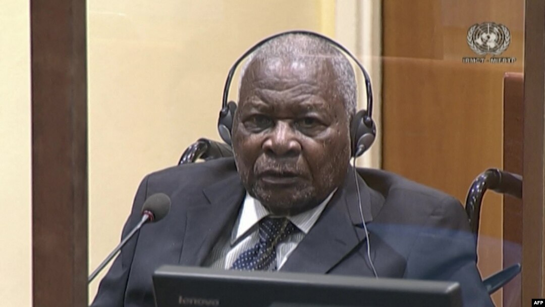 Félicien Kabuga liboso lya bazuzi na tribunal ya ONU, na La Haye, 29 septembre 2022.

