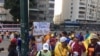 Los estudiantes protagonizaron un 'trancazo' en las calles de Caracas el 4 de julio.