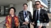 陈方安生（左）偕同资讯科技界立法会议员莫乃光（中）、公民党立法会议员郭荣铿（右）周一与美中经济与安全审查委员会 (USCC) 会面。（照片来源: 苹果日报）