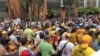 "Marcharemos hasta que llegue el cambio", dijo el presidente de la Federación de Centros Universitarios de la Universidad Central de Venezuela, Hasler Iglesias.