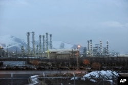FILE - This Jan. 15, 2011 file photo shows the heavy water nuclear facility near Arak, Iran.