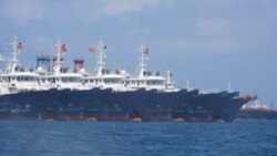 In this March 7, 2021, photo provided by the Philippine Coast Guard/National Task Force-West Philippine Sea, some of the 220 Chinese vessels are seen moored at Whitsun Reef, South China Sea. (Philippine Coast Guard/National Task Force-West Philippine Sea