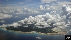 A aerial view of North Sentinel Island, in India's southeastern Andaman and Nicobar Islands. A tsunami in this area after an earthquake killed about 3,500 people in 2004. (AP Photo/Gautam Singh)