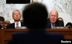 Senate Judiciary Committee Chairman Chuck Grassley, left, and ranking member Pat Leahy in 2015.