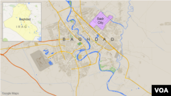 Sadr City, in Baghdad, Iraq, site of a May 11, 2016, car bombing.
