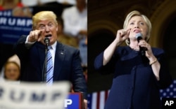 Republican Donald Trump and Democrat Hillary Clinton.