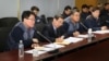 조석 한국수력원자력 사장이 20일 한국수력원자력 대회의실에서 윤상직 산업통상자원부 장관 주재로 열린 '원전자료유출 관련 사이버 위기대응 긴급 점검회의'에서 발언하고 있다.