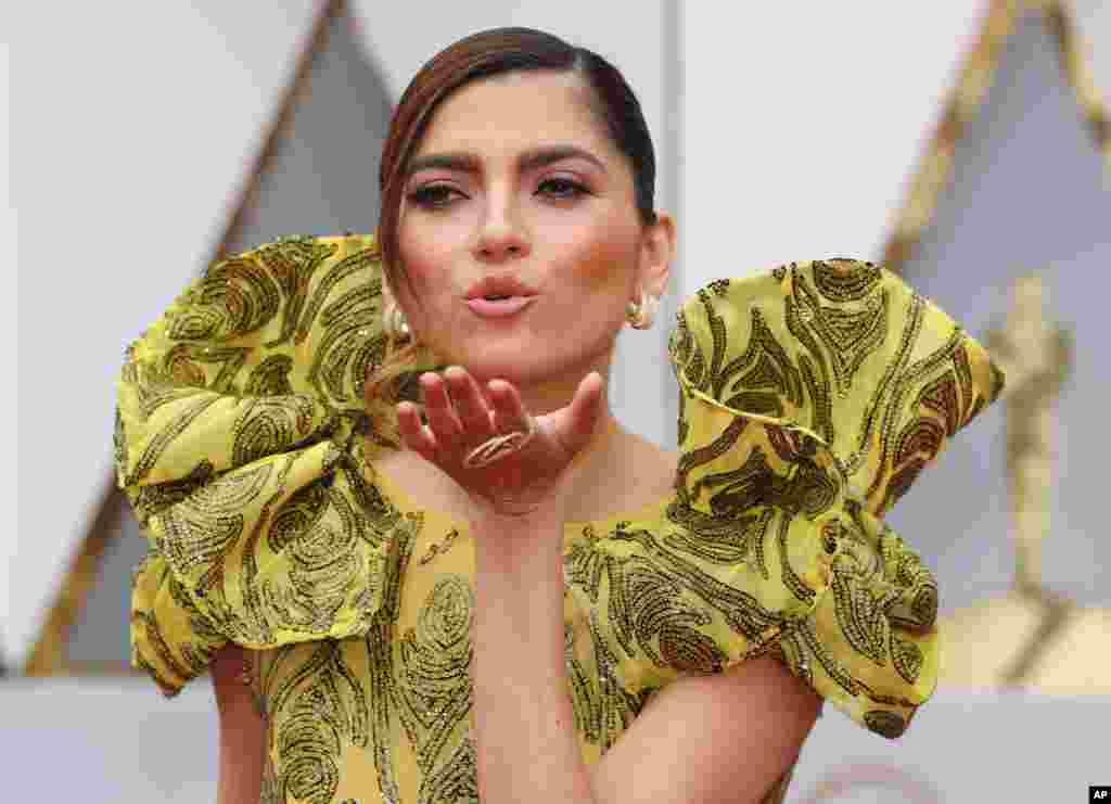 Actor Blanca Blanco poses on the red carpet, Feb. 26, 2017.