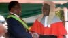 Mutungamiri wenyika VaEmmerson Mnangagwa vachitaura nemukuru wevatongi vematare Chief Justice Luke Malaba