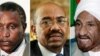 Leading candidates in Sudan's first multiparty presidential election, from left, Yasir Arman, Omar al-Beshir and Sadiq al-Mahdi (file photos)